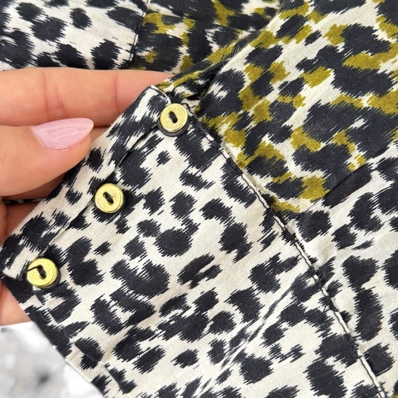 Ulla Johnson Amira Army Leopard Print Puff Sleeve Dress - Picture 5 of 7